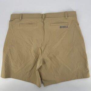 NOBULL Mens Lightweight Tech Shorts Tan Khaki Size 38 Performance Stretch